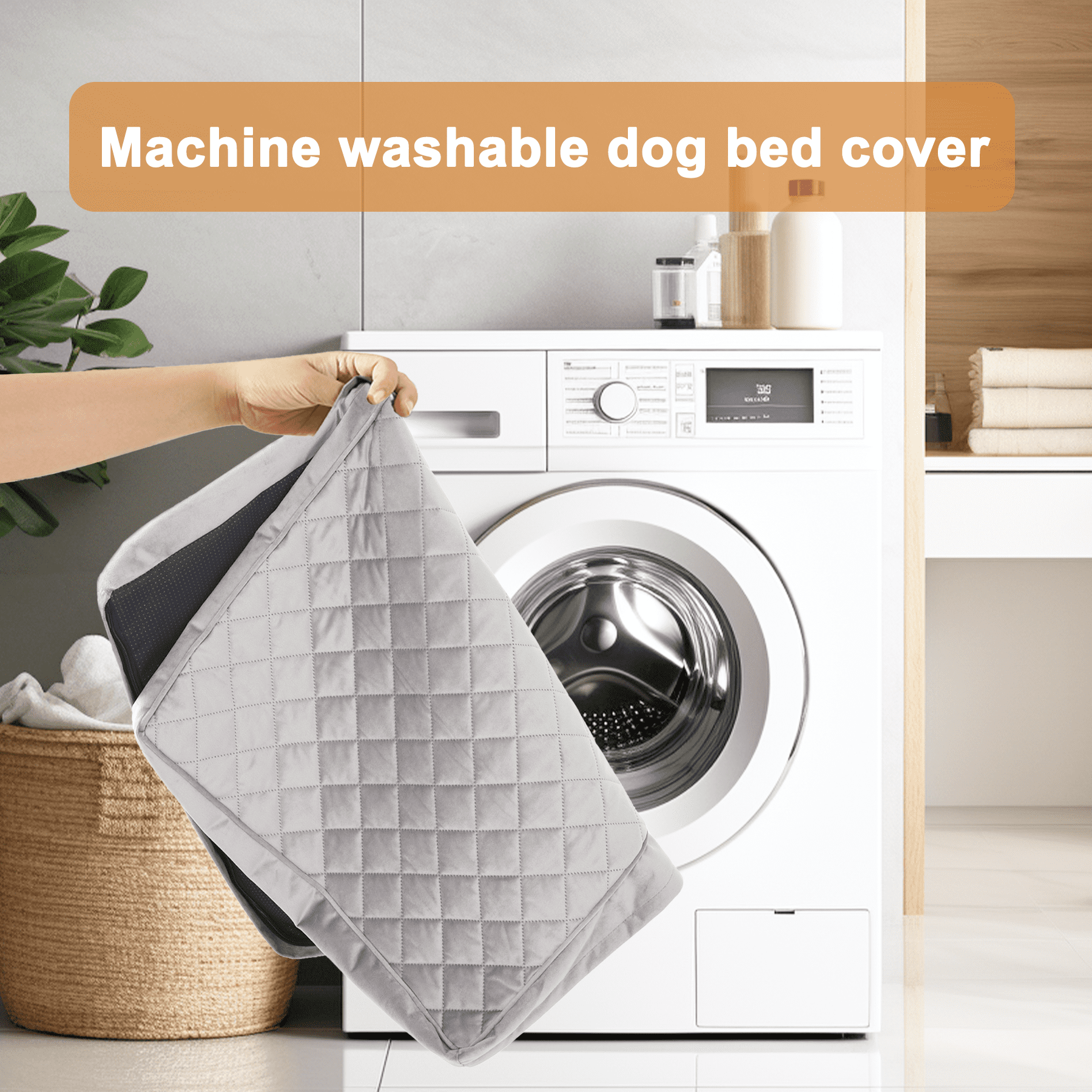 Pataipetit 35" Waterproof Orthopedic Dog Bed for Large Dogs Orthopedic Dog Crate Bed with Removable Washable Cover