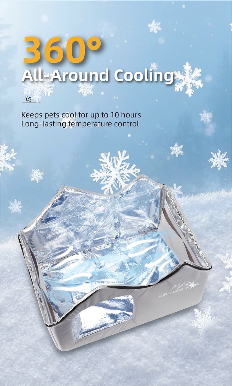 XL Size Cooling Pet House, 24 x 15.7 x 16.5 in, for Pets up to 38.5 lbs, Outdoor Indoor Shelter