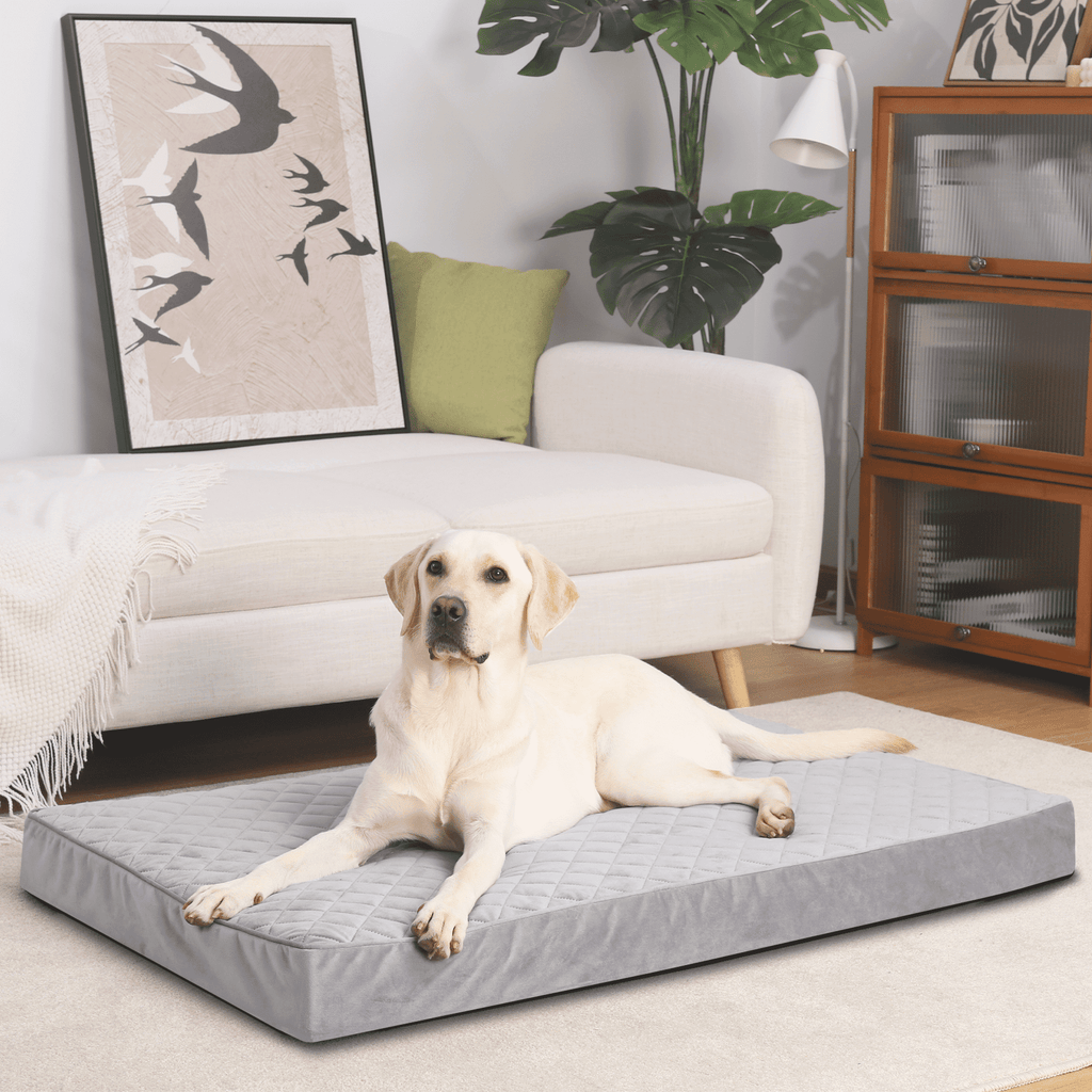 Pataipetit 35" Waterproof Orthopedic Dog Bed for Large Dogs Orthopedic Dog Crate Bed with Removable Washable Cover