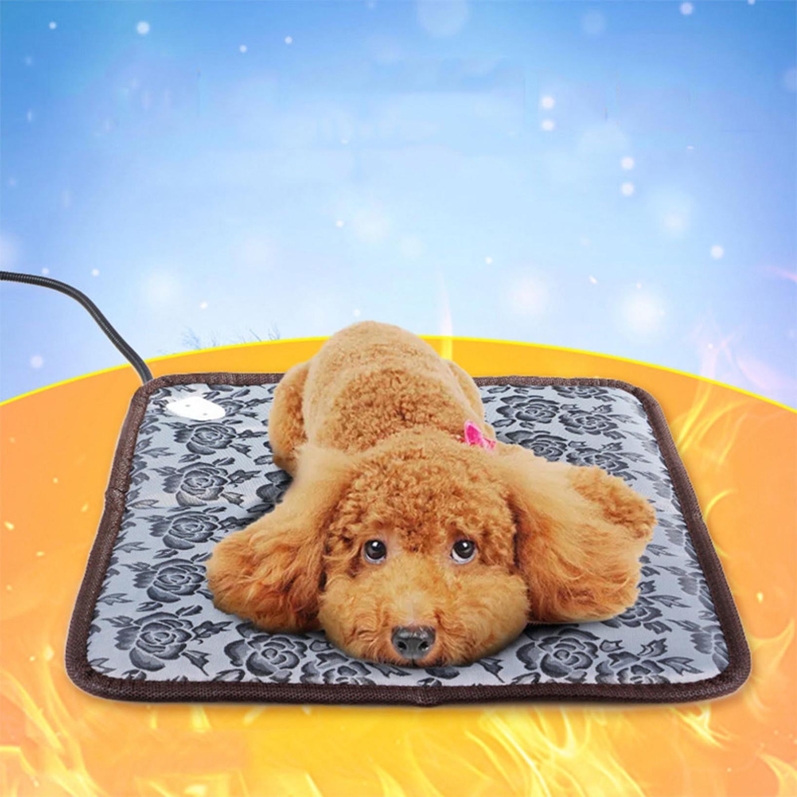 2024 New Pet Heating Pad, Adjustable Temperature Dog Cat Heating Pad with Timer, Indoor Pet Heating Pads with Chew Resistant Cord,Indoor Pet Heated Bed Mat for Cats and Dogs