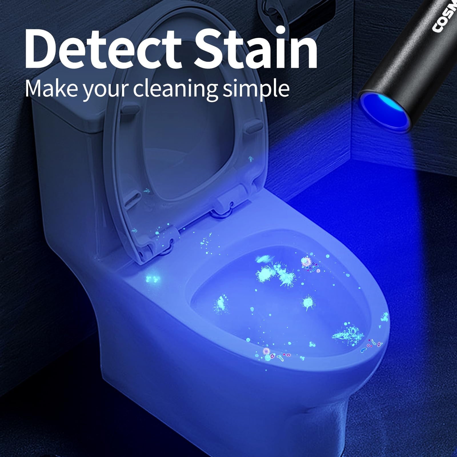 365nm Black Light Mini & Powerful Ultraviolet Flashlight Portable Detector for Pet Urine, Cat Dog Stains, Scorpion, Bed Bug