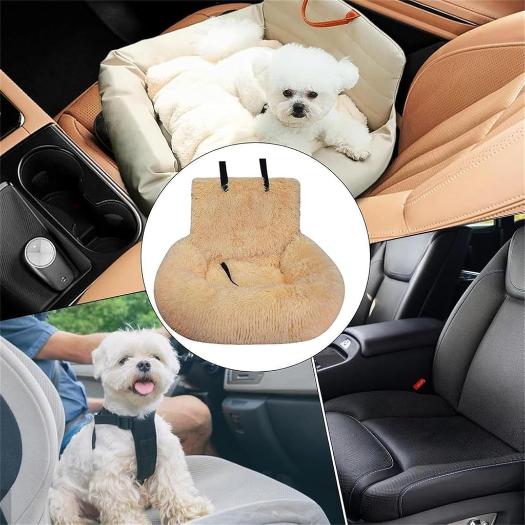 Pelzbarn Car Seat, Pelzbarn Car Seat Dog Bed with Safety Straps pelzbarn Cars Beds, for Small & Large Dogs, Non-Slip Travel Bed with Removable Cushion for All Vehicles (B,60 * 60CM)